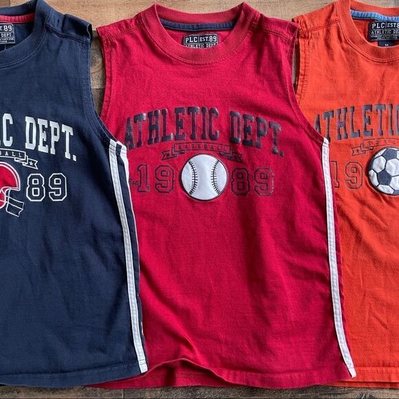 Children’s Place Athletic Dept Boys Lot Of 3 Cotton Tank Tops Size Medium 7/8 - Picture 3 of 8